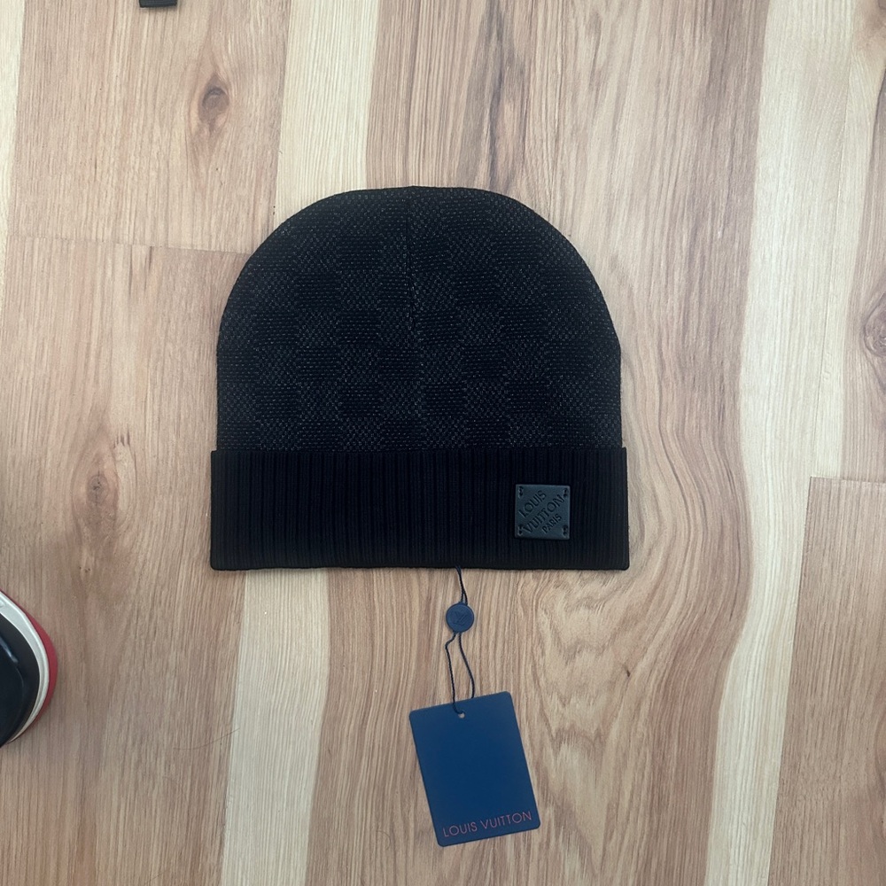 Louis Vuitton Black Knit Beanie - Men's Winter beanje
